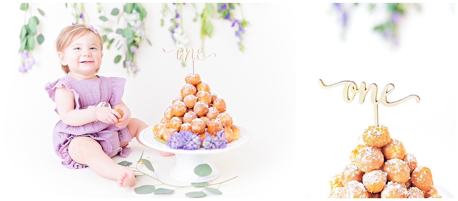 cake smahs, croquembouche, 1 year photos, milestone session, 