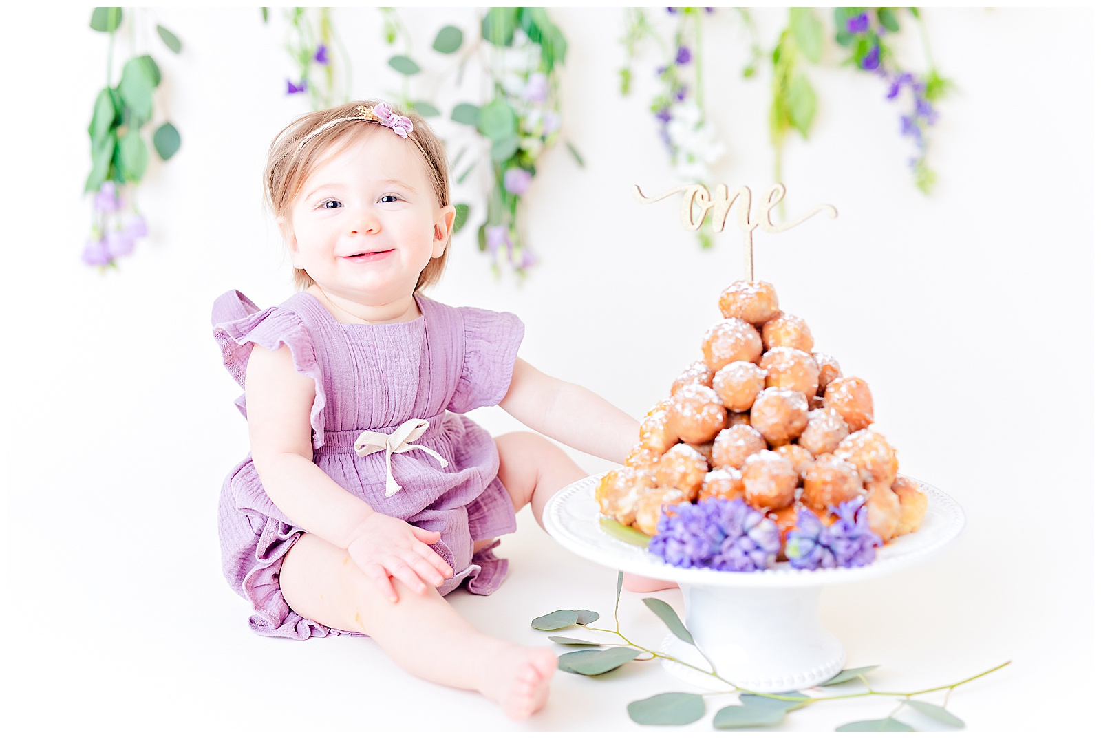 cake smahs, croquembouche, 1 year photos, milestone session, 