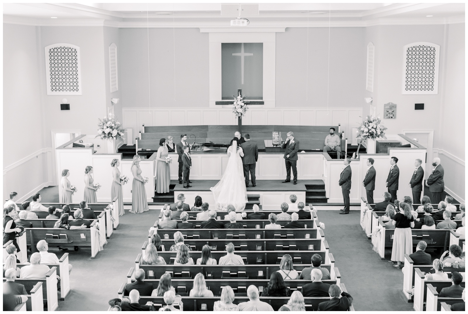 bridal party at alter, atlanta ga wedding photographer