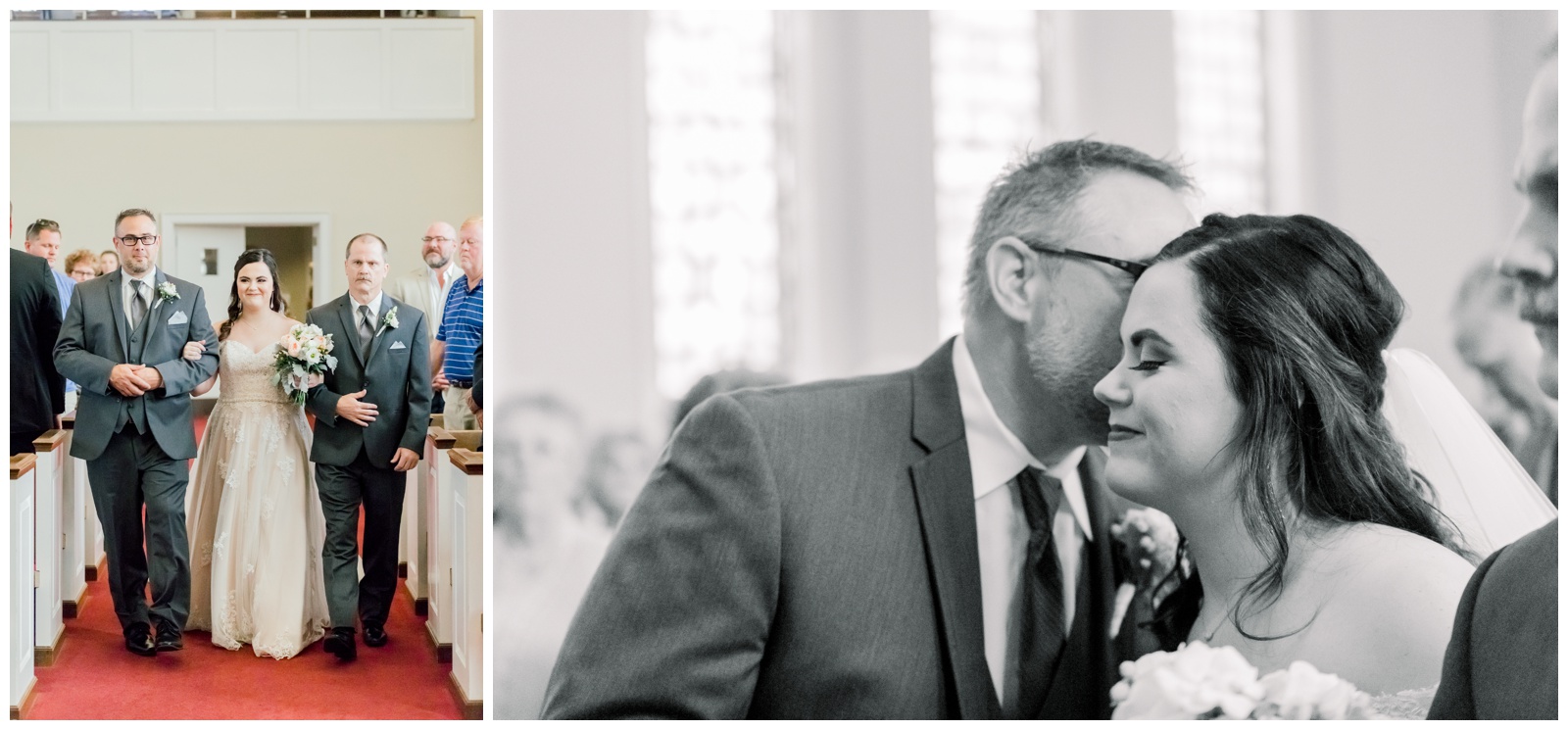 bride walking down the aisle, dad giving away daughter, atlanta ga wedding photographer