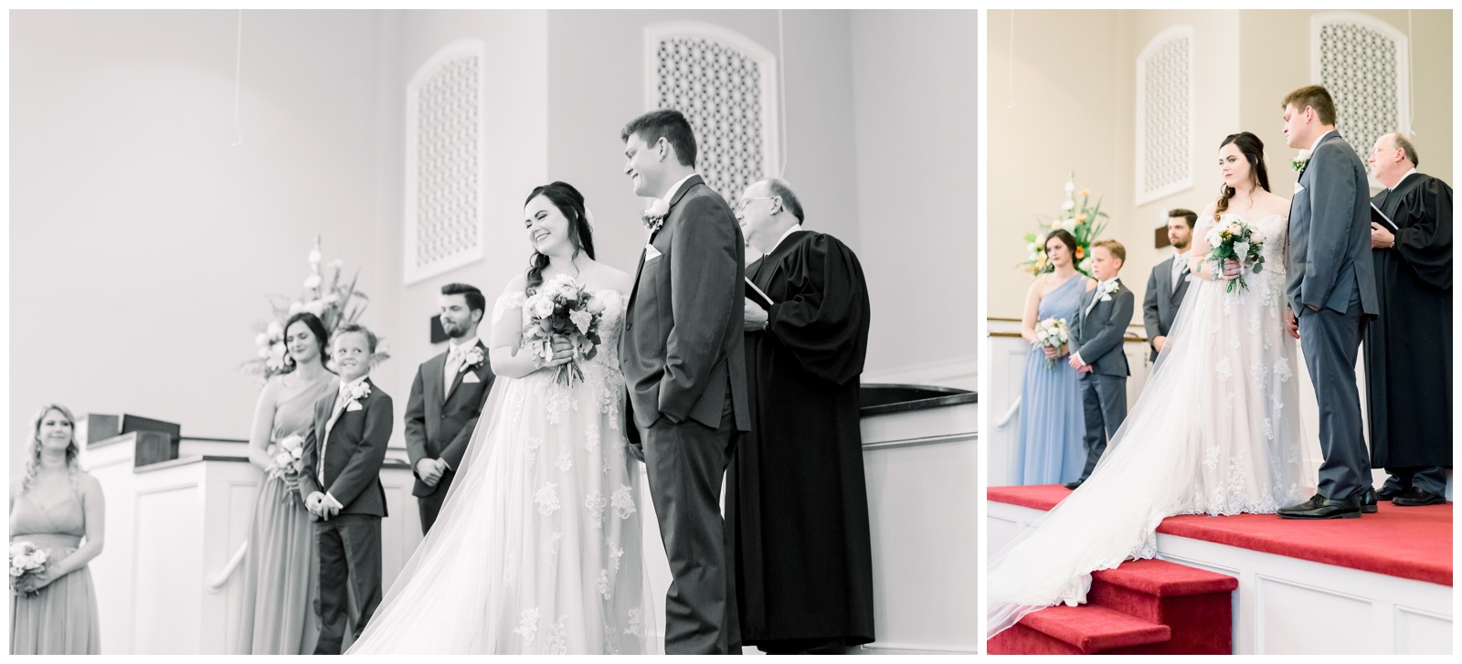 bride and groom at alter, atlanta ga wedding photographer