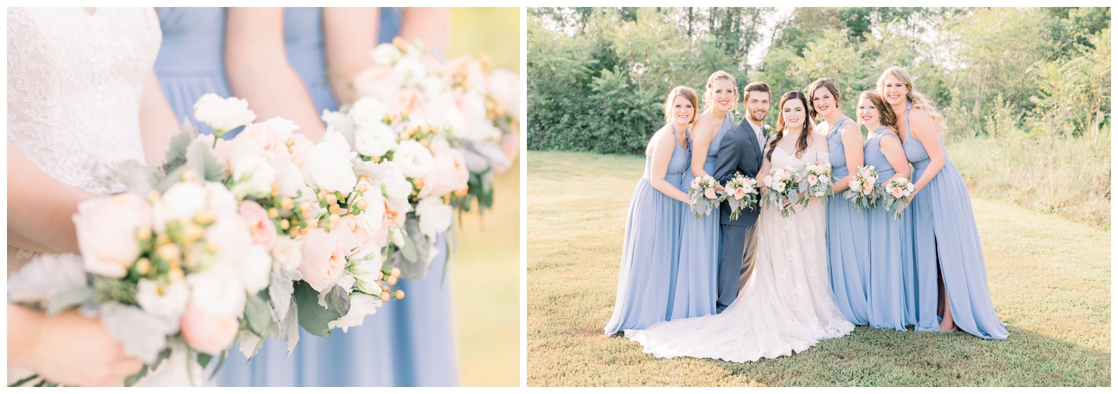 wedding flowers, bride with bridesmaids and man of honour, atlanta ga wedding photographer