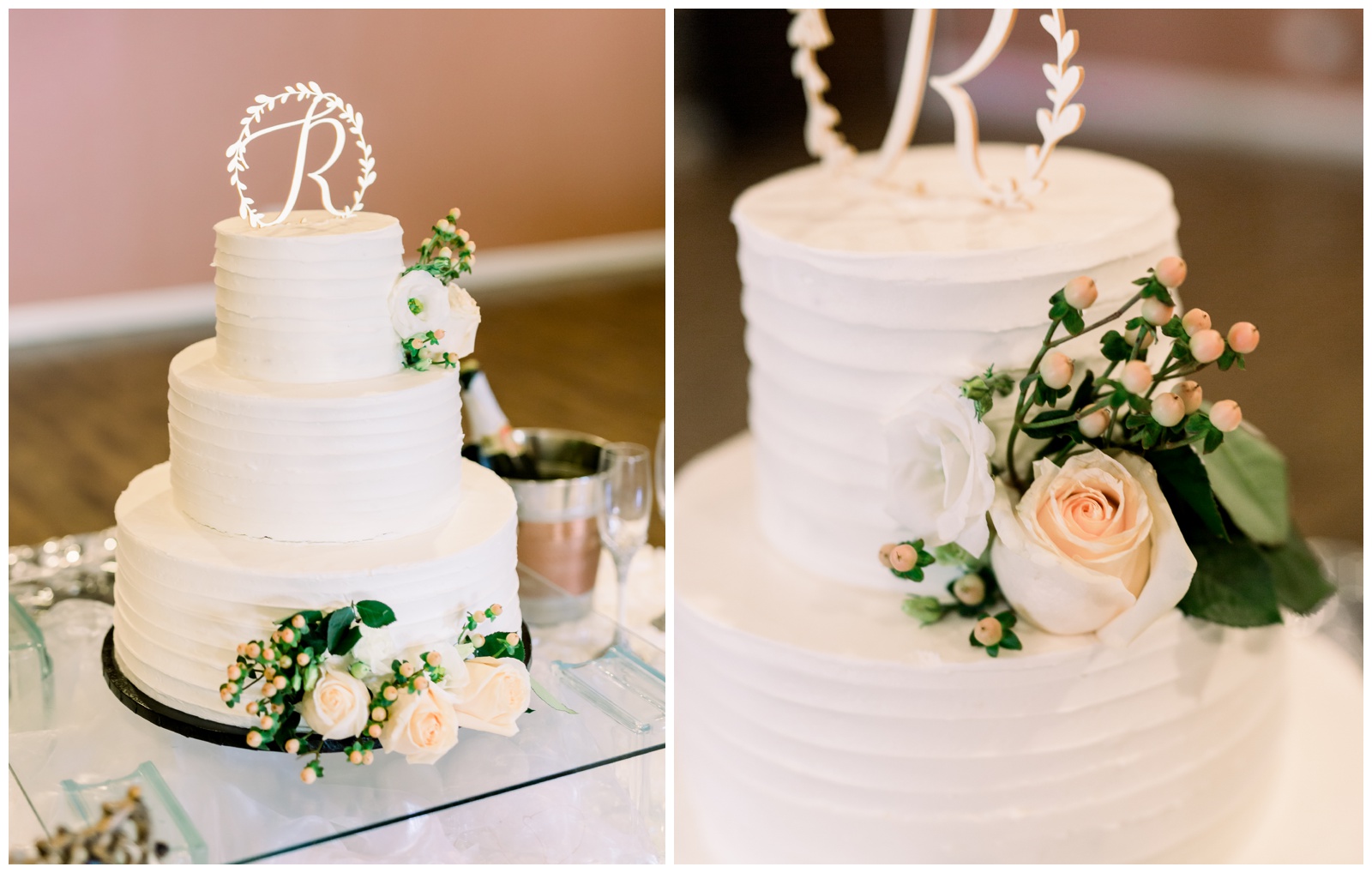white wedding cake, blush rose, atlanta ga wedding photographer