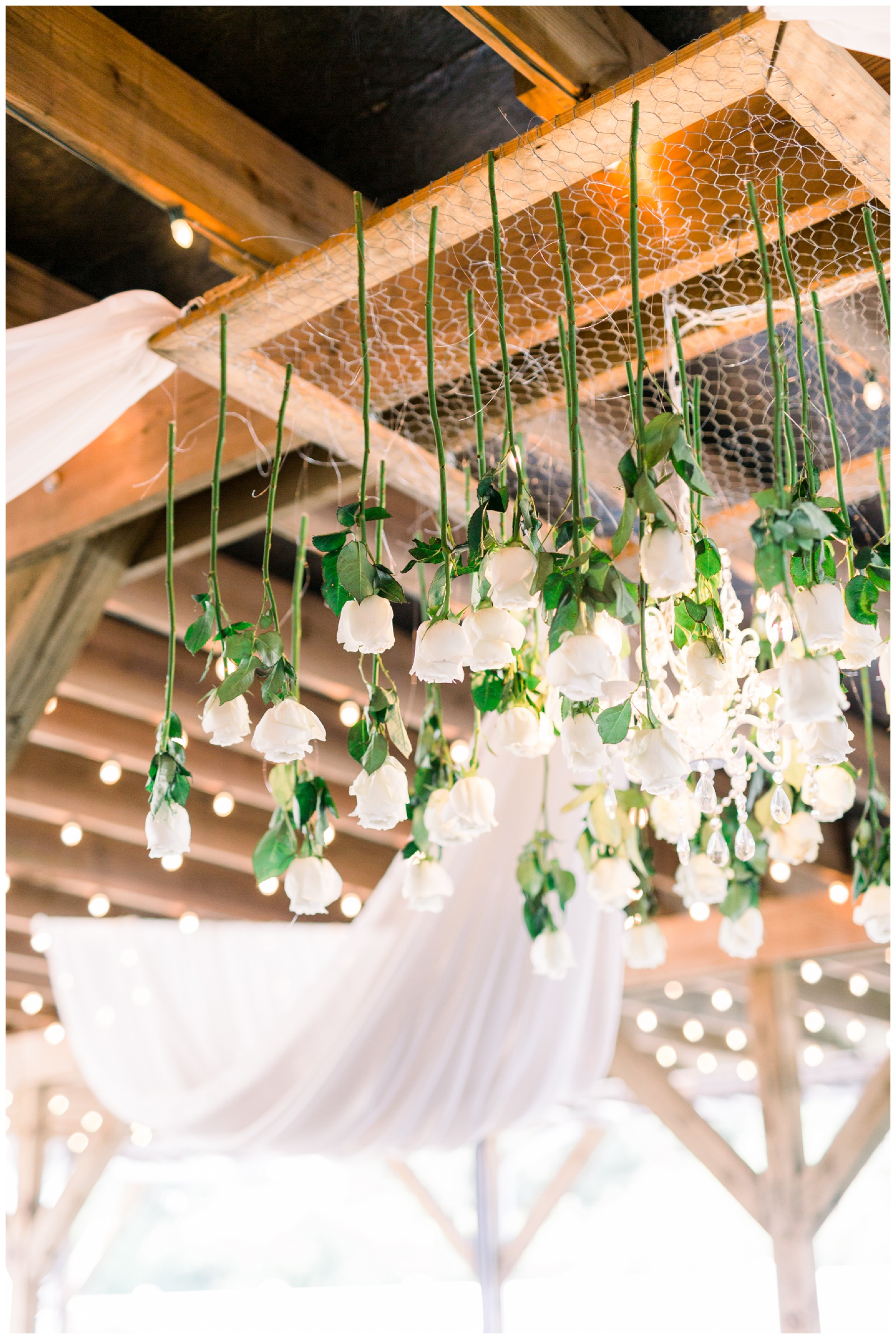 roses hanging from ceiling, wedding decor, atlanta ga wedding photographer
