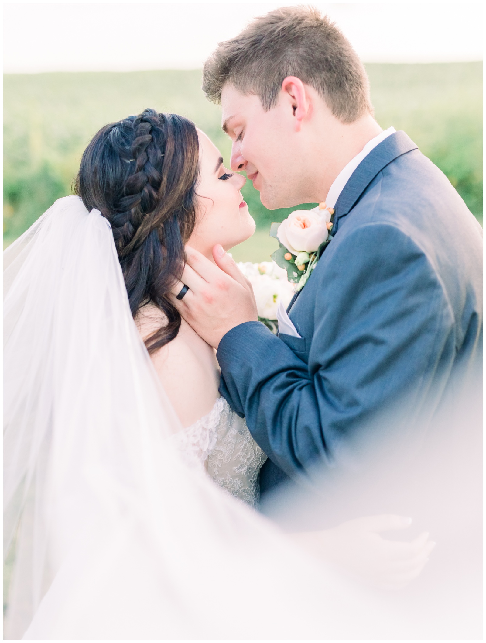 bride and groom about to kiss, atlanta ga wedding photographer